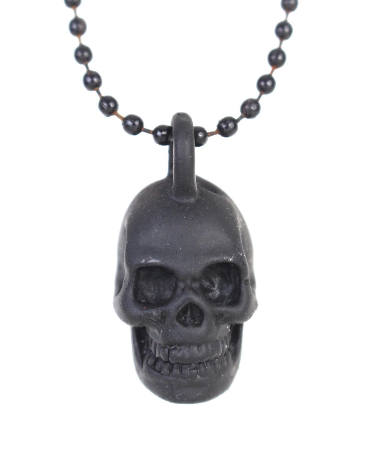 If Six Was Nine 2000S JAPANESE MADE DARK SKULL BALL CHAIN NECKLACE Size ONE SIZE - 2 Thumbnail