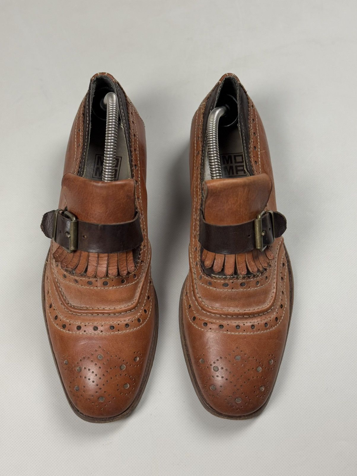 MoMA MOMA Men’s Avant-Garde Single Monk Leather Classic Shoes Size US 8 / EU 41 - 10 Thumbnail