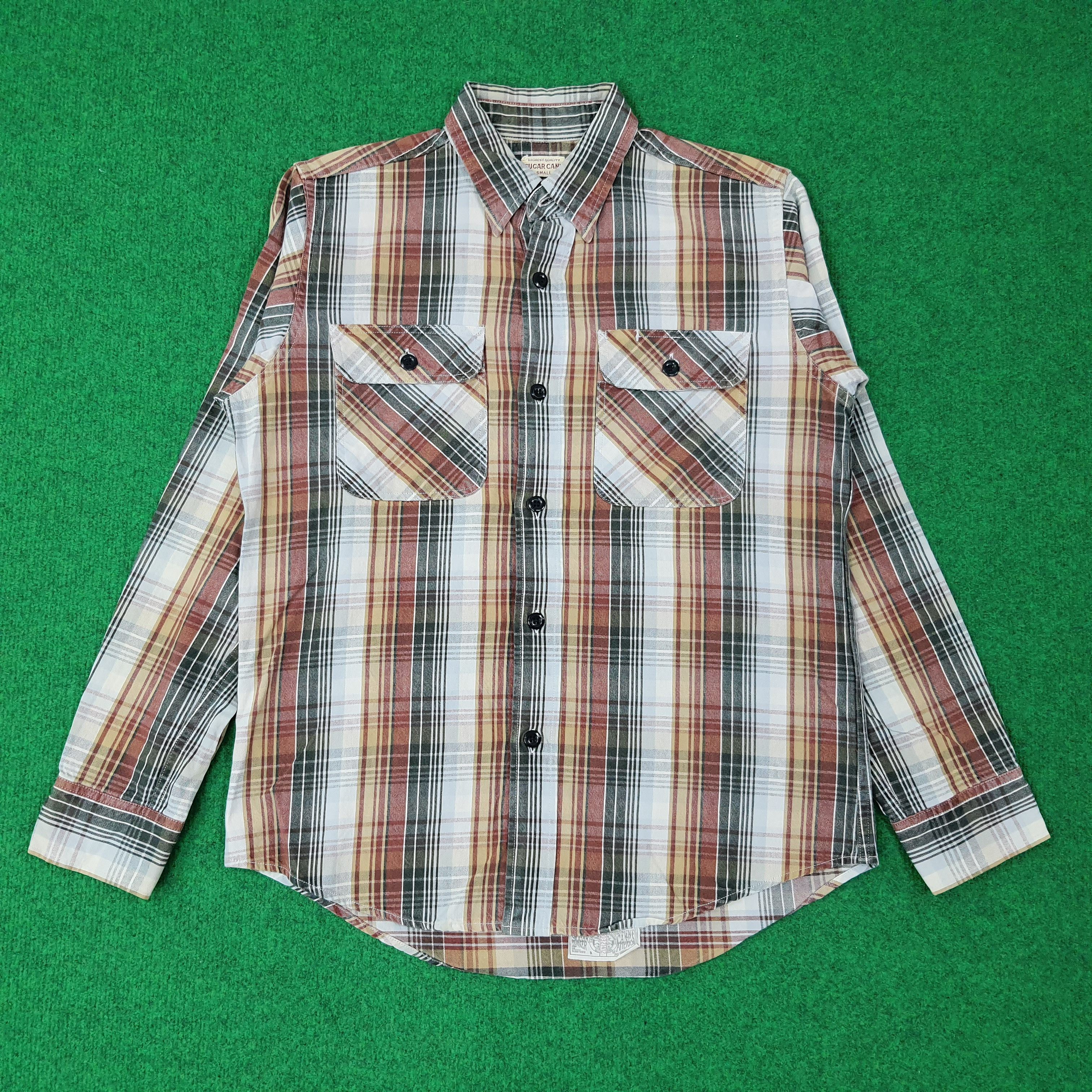 Sugar Cane Vintage Sugar Cane SC23607 Plaid Button Up Shirt C267N18 Size US S / EU 44-46 / 1 - 1 Thumbnail