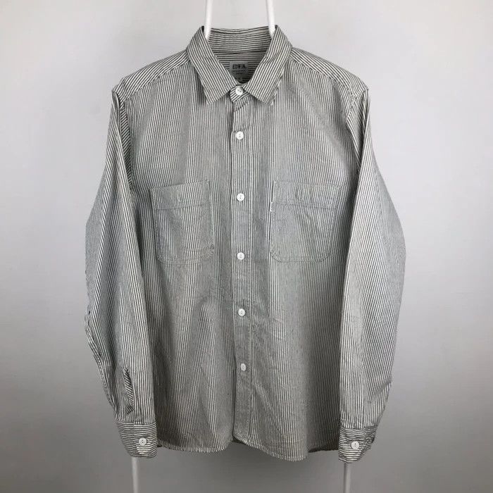 Edwin × Japanese Brand (SY0227) VTG EDWIN HICKORY STRIPE WORKWEAR SHIRT Size US XL / EU 56 / 4 - 1 Thumbnail