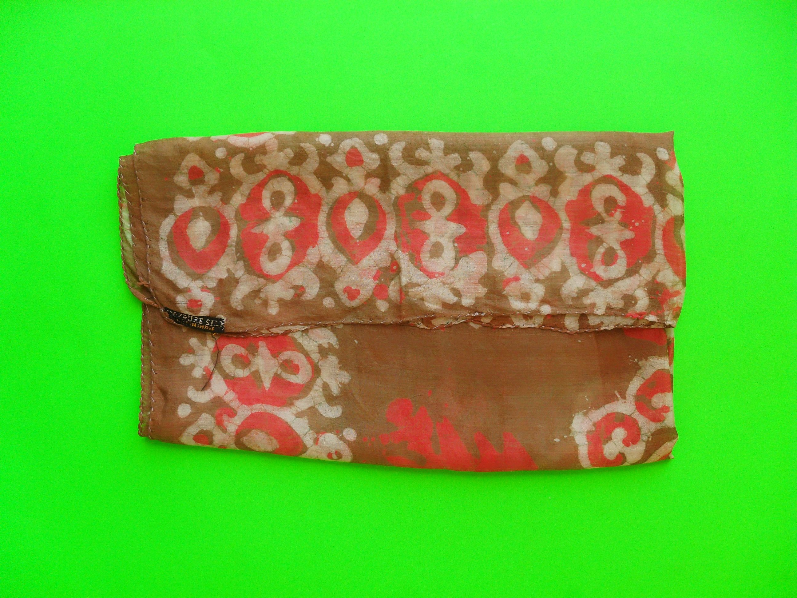 Other 100% Silk travel square scarf, very soft and fine, handmade. Size ONE SIZE - 3 Thumbnail