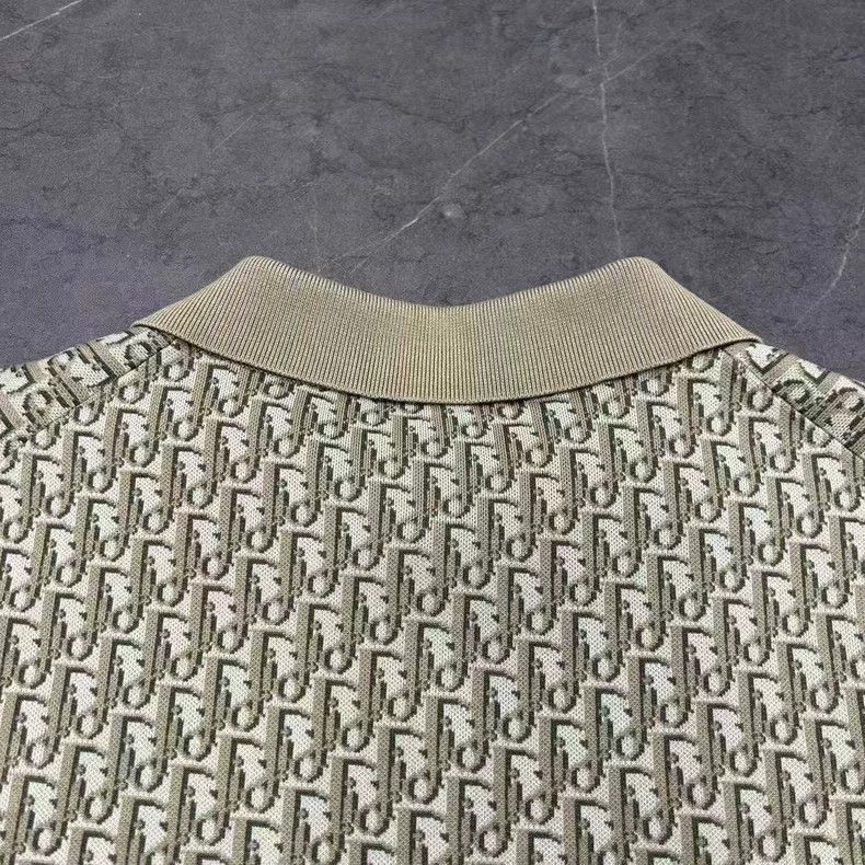 Dior Dior Olive Green Logo Knit Polo Shirt-2506 Size US XL / EU 56 / 4 - 3 Thumbnail