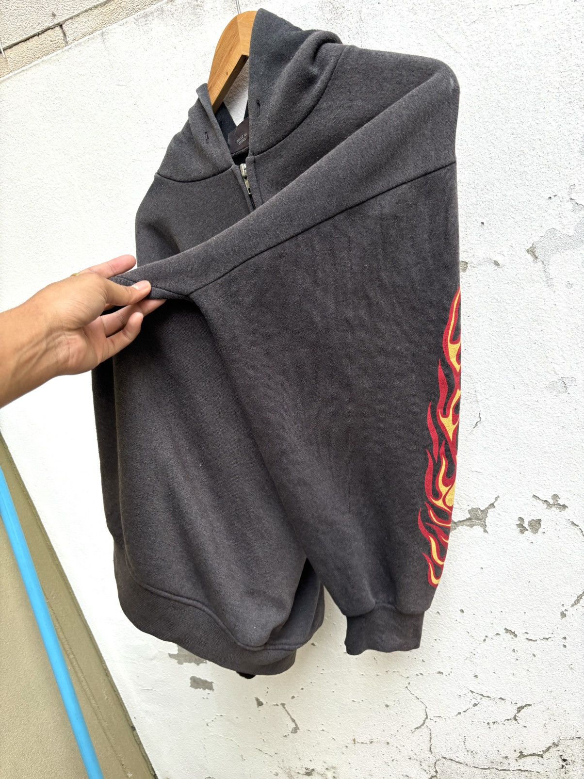 Harley Davidson × West Coast Choppers Sun Faded Hall Of Fame Flame Fire Zip Up Hoodie Size US L / EU 52-54 / 3 - 10 Thumbnail