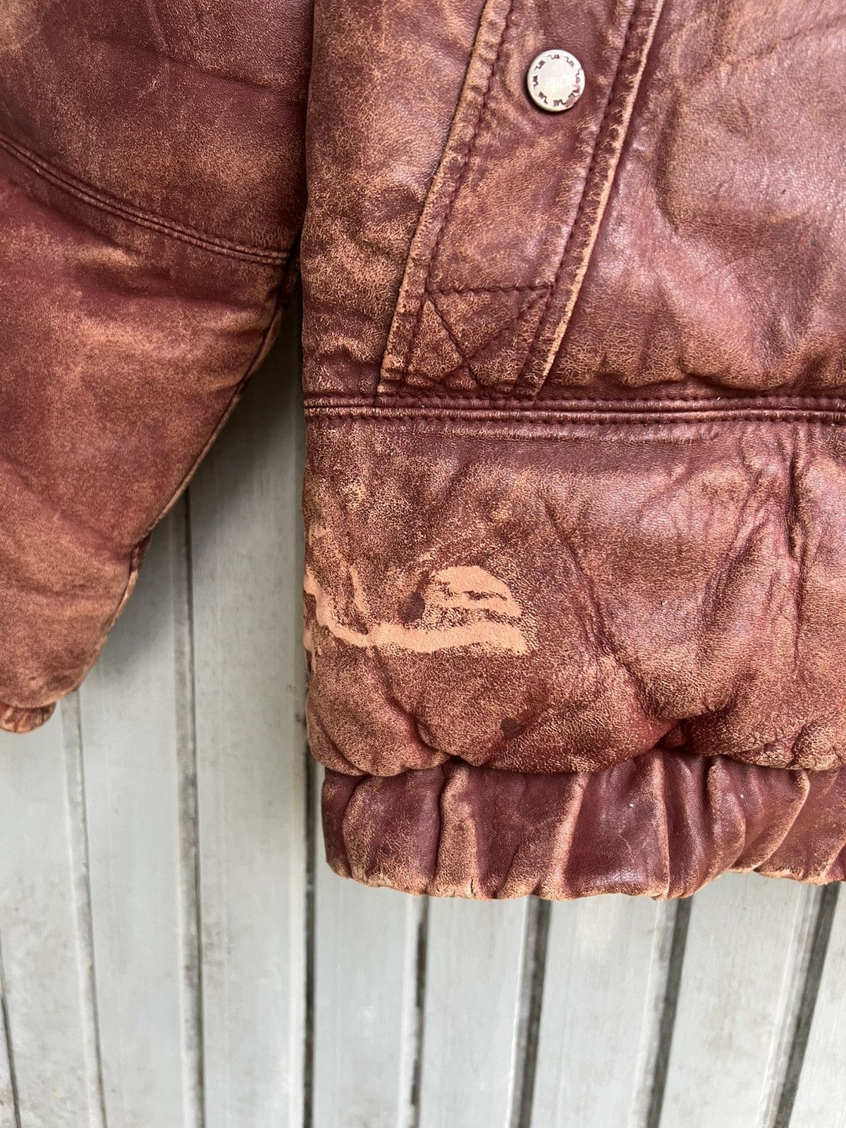Japanese Brand × Vintage Vtg sp brand by wood lander leather jacket Size US L / EU 52-54 / 3 - 6 Thumbnail