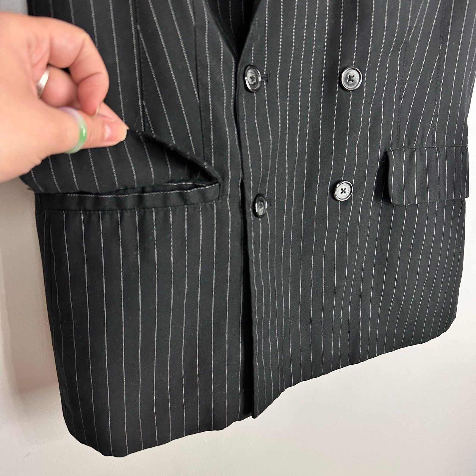 Jean Paul Gaultier RARE Jean Paul Gaultier x Target Pinstripe Short Blazer Sz L Size L / US 10 / IT 46 - 13 Thumbnail