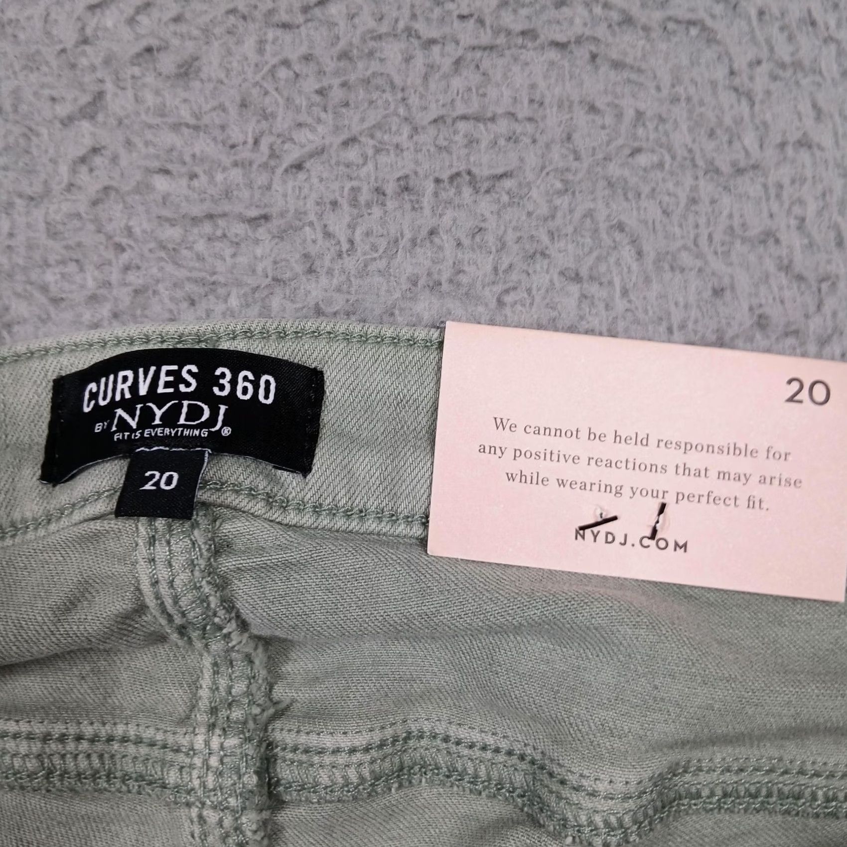 NYDJ NYDJ Jeans Womens 20 Plus Curves 360 Slim Straight Ankle Desert Wil NWT Jeans Slim Straight Ankle Plus Size 20 Womens Green Size 42" / US 20 - 4 Thumbnail