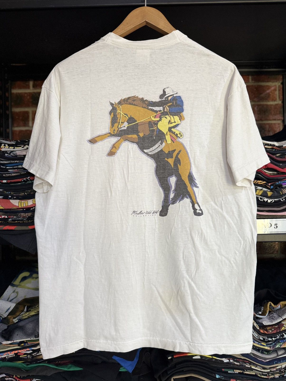 Marlboro Vintage 90s Marlboro Cowboy Man Wid West Collection Pocket T Size US XL / EU 56 / 4 - 1 Thumbnail