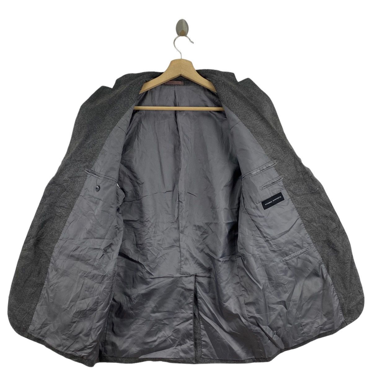 Japanese Brand KANSAI YAMAMOTO Japanese Brand Plain Grey Blazer Coat Jacket Size US L / EU 52-54 / 3 - 4 Thumbnail