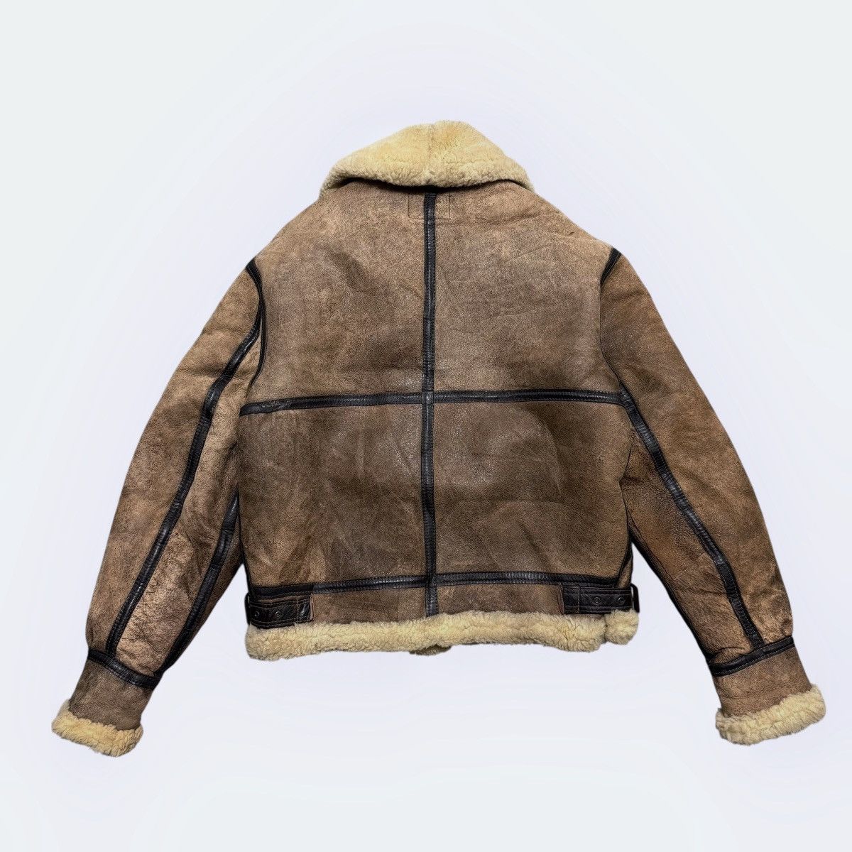 Avirex Vintage 80s Avirex Scovill Zipper Sheepskin Mouton B3 Jacket Size US S / EU 44-46 / 1 - 14 Thumbnail