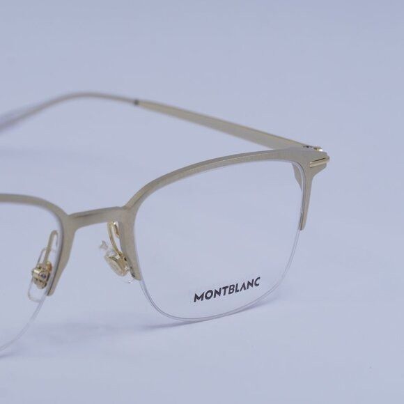 Montblanc Montblanc MB0234OK 001 Eyeglasses Gold 52mm Square Frame Size ONE SIZE - 2 Thumbnail