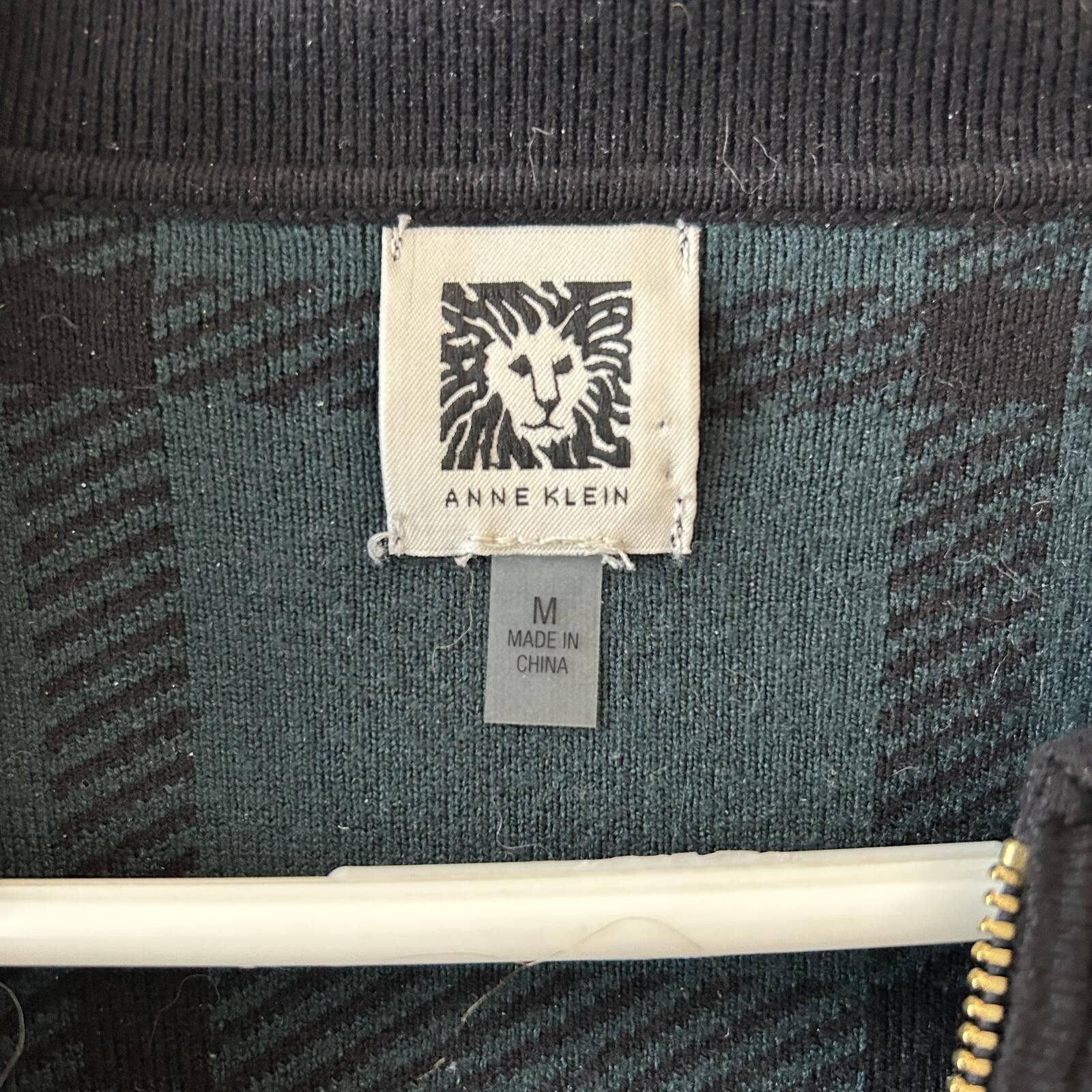 Other Women’s M $119 Orig - Anne Klein Plaid Zip-Up Sweater Size M / US 6-8 / IT 42-44 - 5 Thumbnail