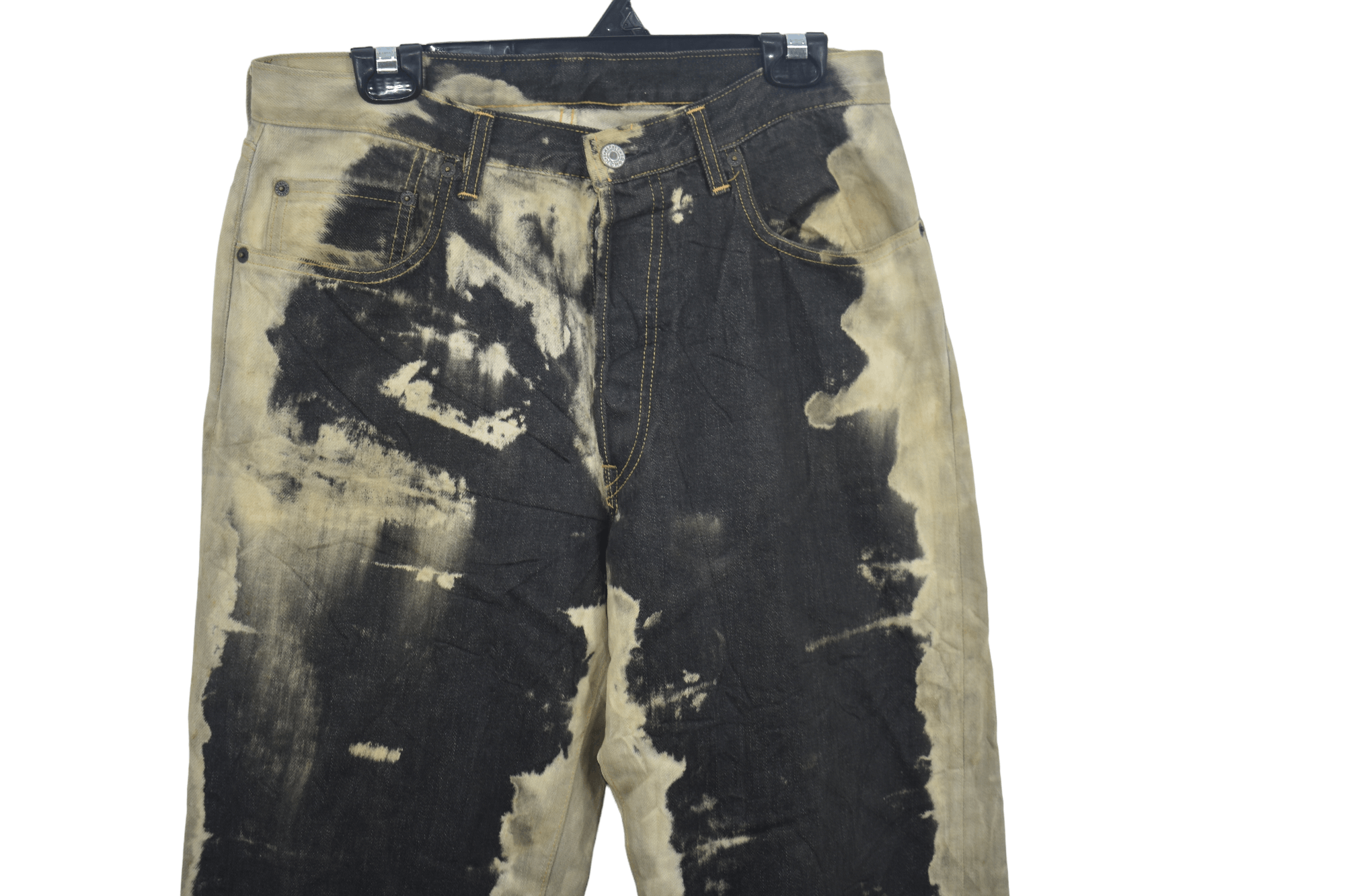 Blue Blue Japan × If Six Was Nine × Japanese Brand Wide Leg 🔥 Vintage Blue blue Bleach Washed Trouser Jeans Size US 31 - 2 Thumbnail