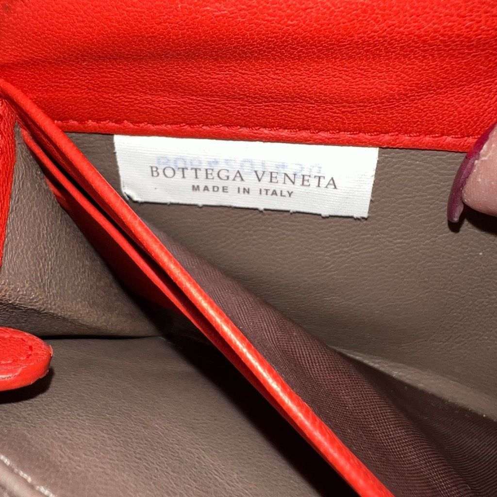 Bottega Veneta Bottega Veneta Red/Orange Intrecciato Woven Nappa Leather Zip Around Wallet Size ONE SIZE - 11 Thumbnail
