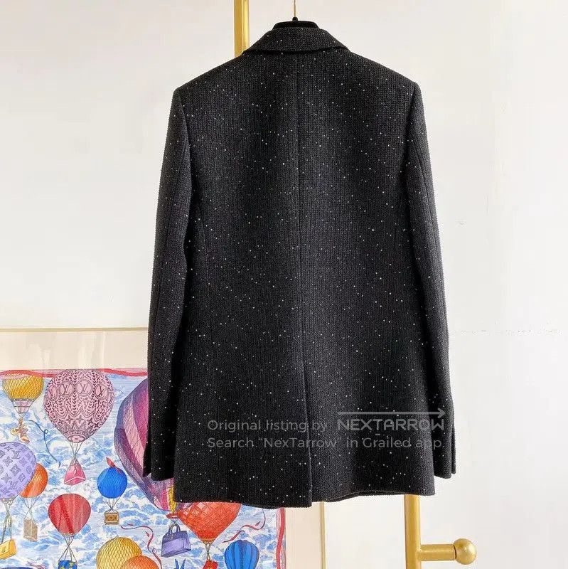Yves Saint Laurent YSL Black Polyester Spring Autumn Women's Jacket . Size S / US 4 / IT 40 - 1 Thumbnail
