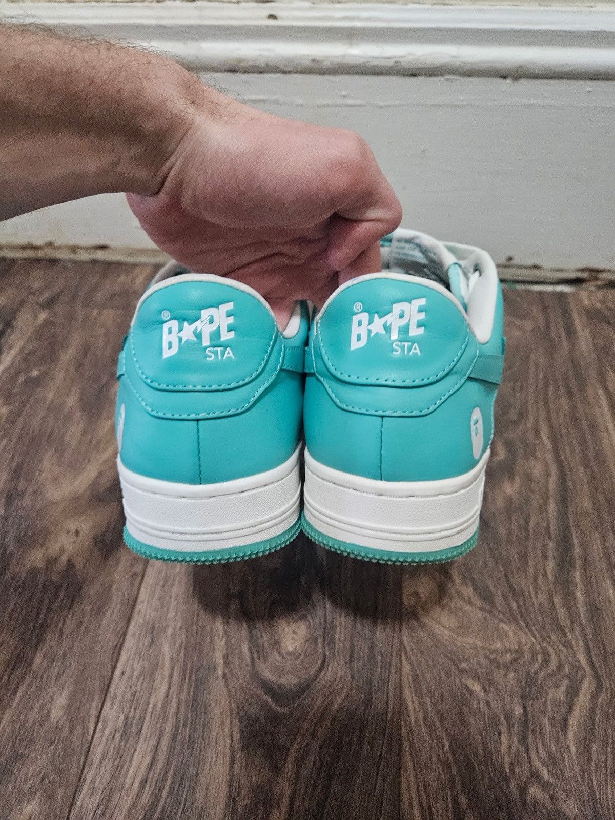 Bape Teal White M1 Bapesta Sneakers Size US 10 / EU 43 - 4 Thumbnail