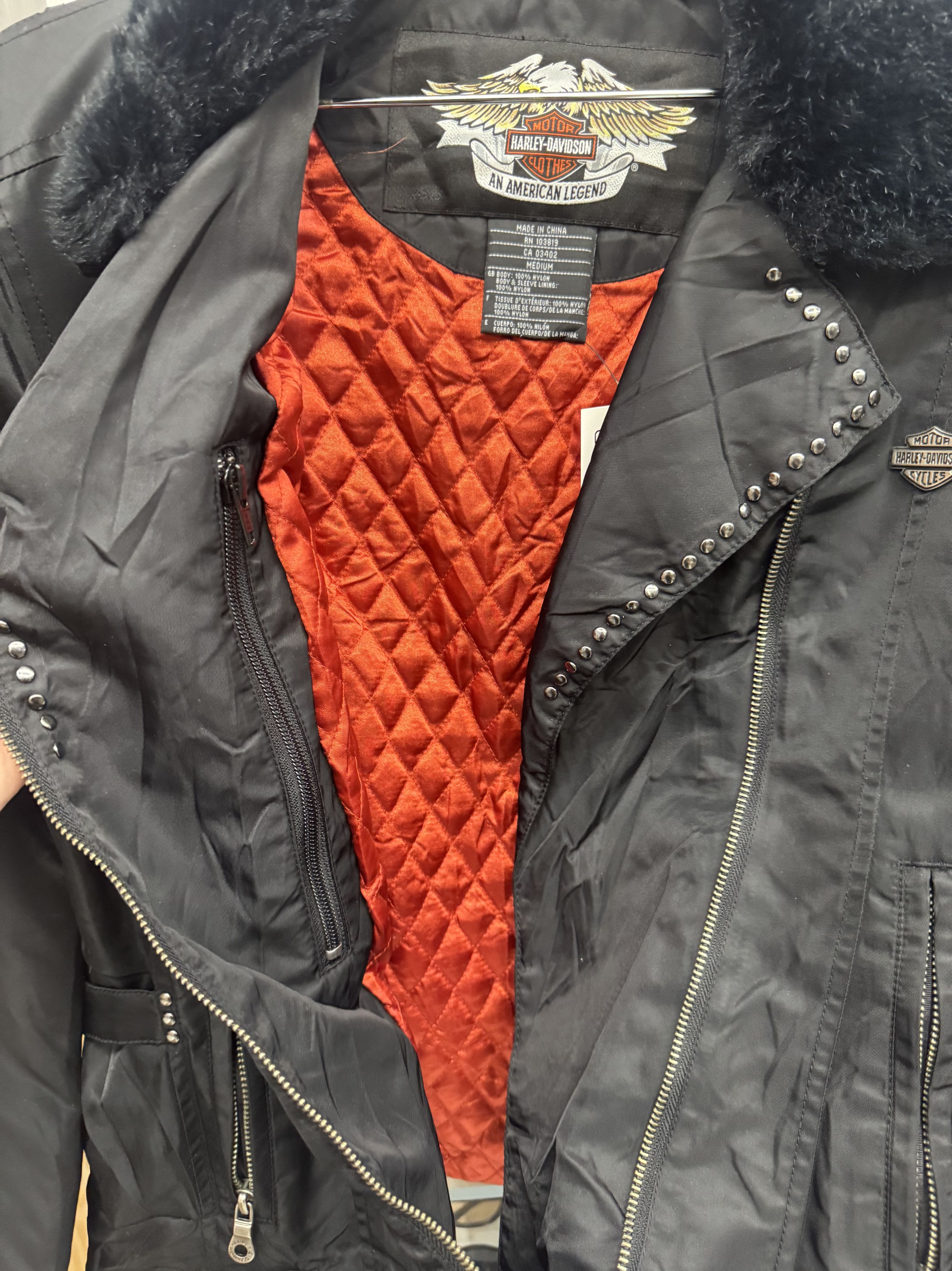 Harley Davidson Y2K Moto Jacket Size M / US 6-8 / IT 42-44 - 4 Thumbnail