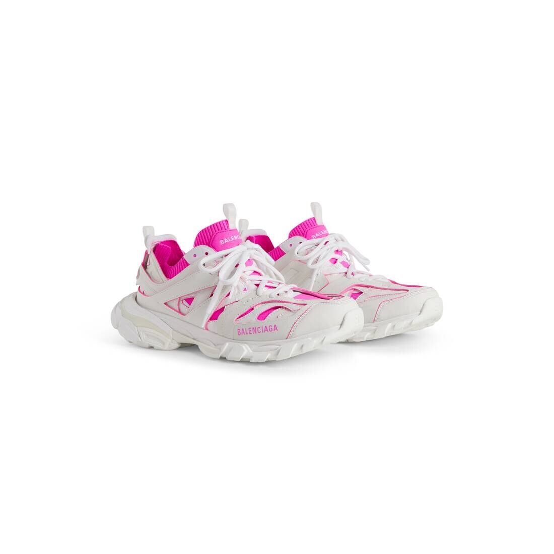 Balenciaga o1in1g0924 Track Sock Sneaker in White/Pink Size US 9 / IT 39 - 5 Thumbnail