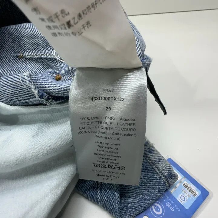 Dior Dior Dior Distressed Blue Denim Jeans 0079-2507 Size US 29 - 2 Thumbnail