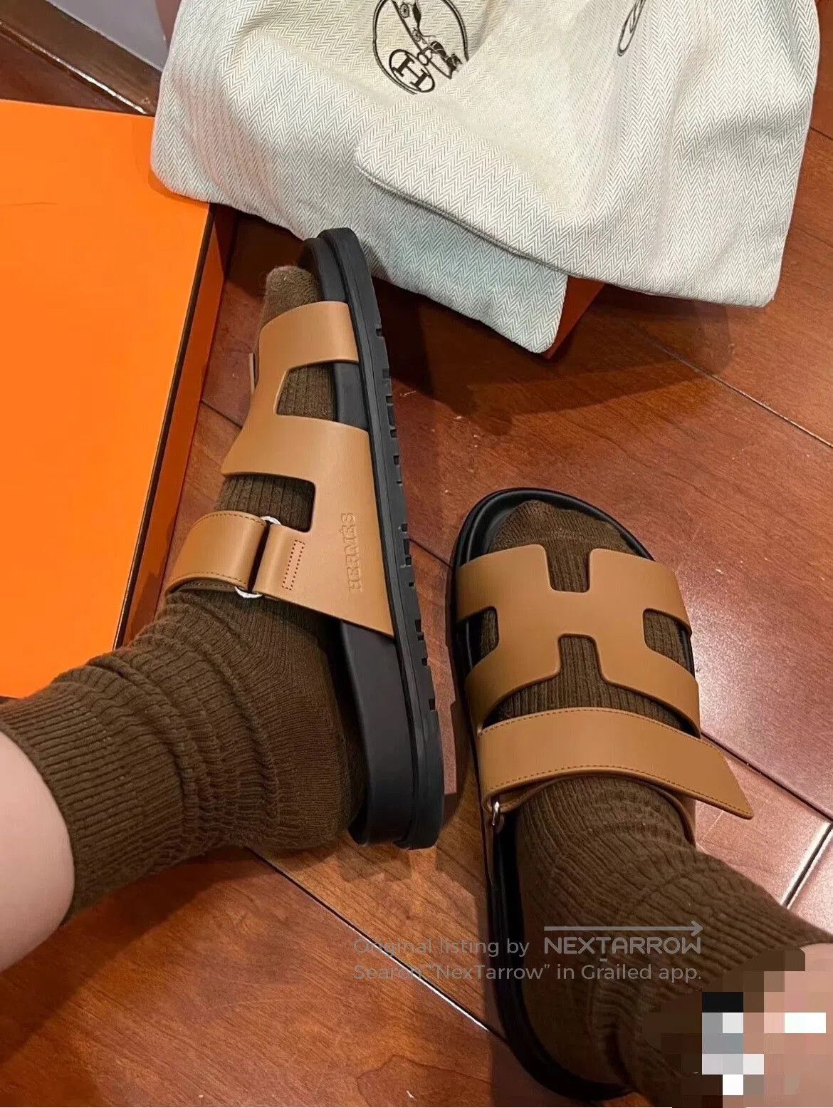 Hermes Hermès Flat Velcro Slide Sandals. Size US 6 / IT 36 - 7 Thumbnail