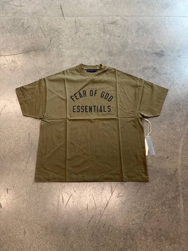 Fear of God Fear of God Essentials Jersey Crewneck Tee Olive Size US XL / EU 56 / 4 - 1 Thumbnail