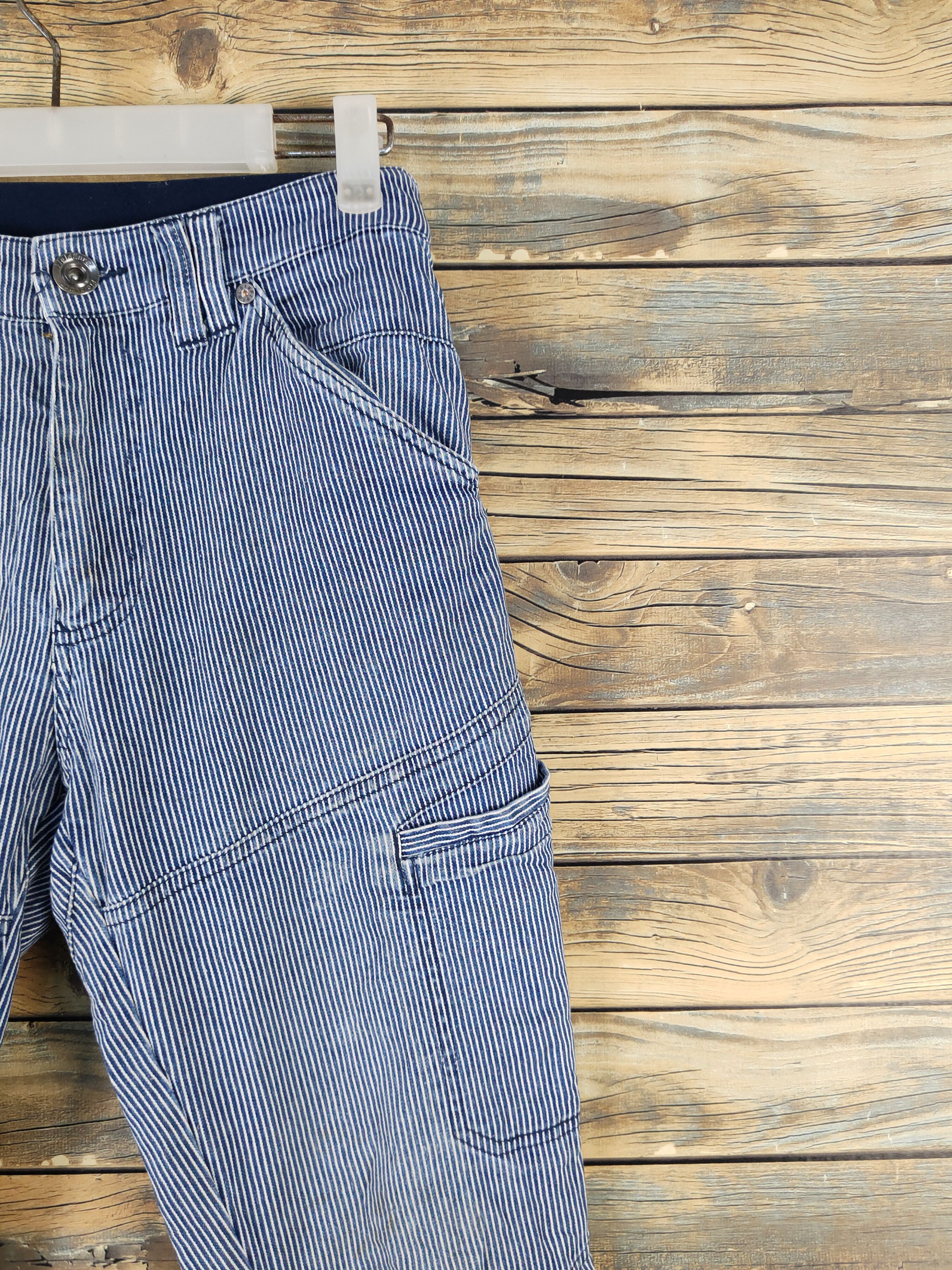 Japanese Brand FieldCore Blue White Distressed Ripped Soft Jeans #W2060 Size US 28 / EU 44 - 5 Thumbnail