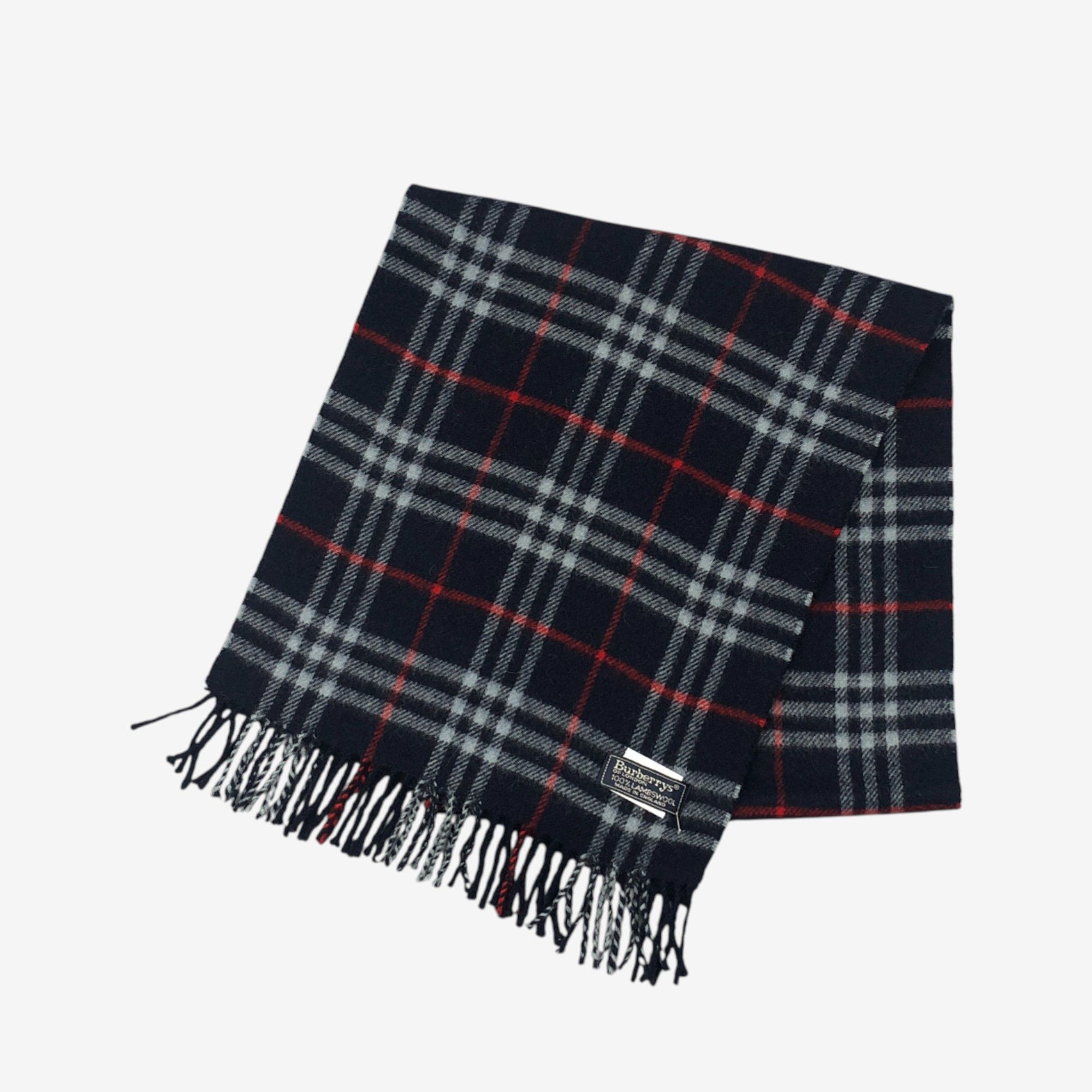 Burberry Vintage Burberry Scarf Muffler Wool Winter Check Scarves Size ONE SIZE - 3 Thumbnail