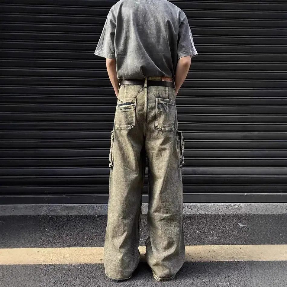 Japanese Brand Multi pocket hip-hop loose jeans Size US 32 / EU 48 - 3 Thumbnail