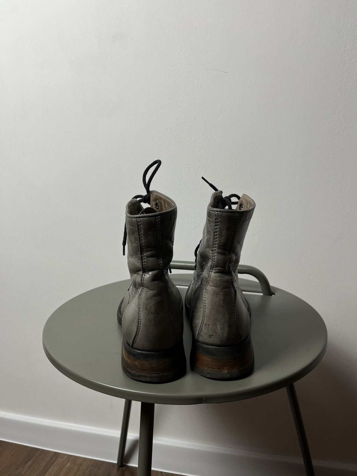Japanese Brand × Vintage Buffalo Women’s Distressed Gray Leather Boots EU 40 / US 9 Size US 9 / IT 39 - 6 Thumbnail