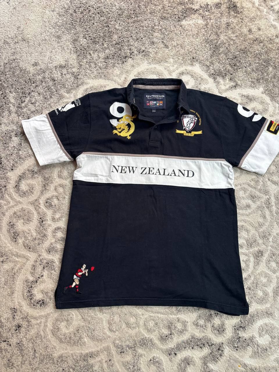 Vintage Kevingston New Zealand International Rugby Polo Shirt Size M Size US M / EU 48-50 / 2 - 17 Thumbnail