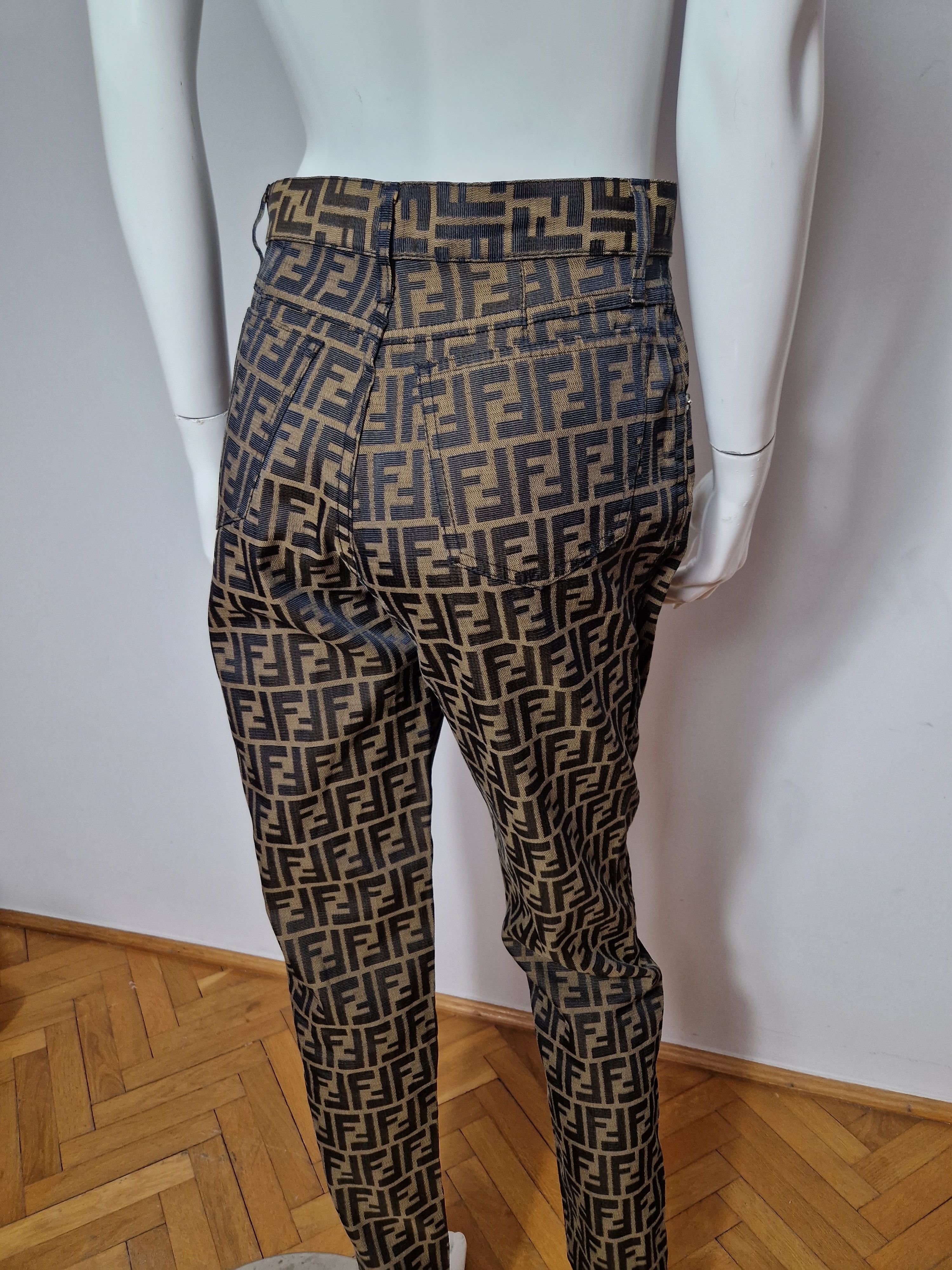 Fendi × Vintage Fendi zucca monogram pants Size 26" / US 2 / IT 38 - 10 Thumbnail