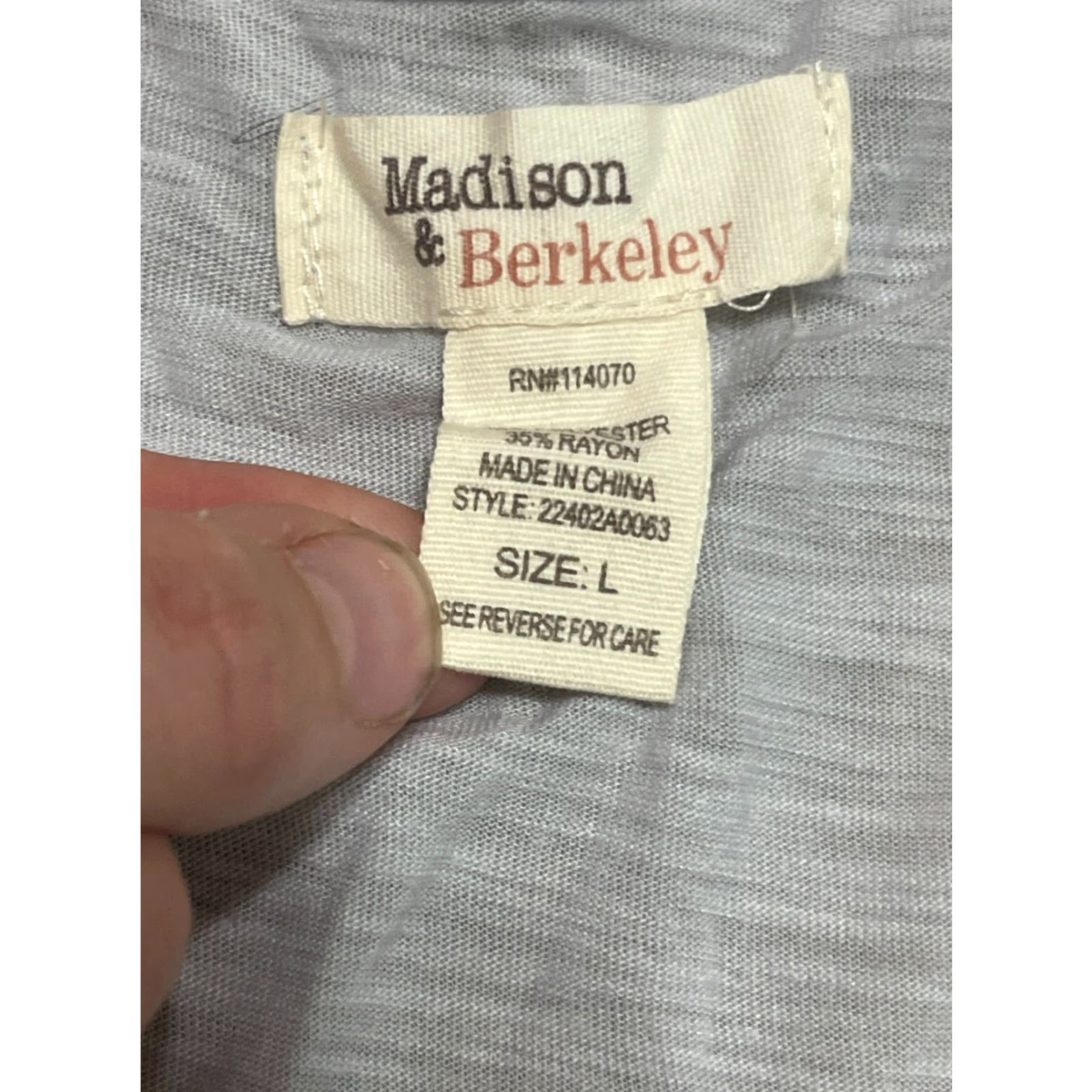 Madison Madison & Berkeley Shirt Women's Large Yellow Floral Print Short Sleeve Round Neck Pullover Casual Modern Basic T-Shirt Size L / US 10 / IT 46 - 4 Thumbnail