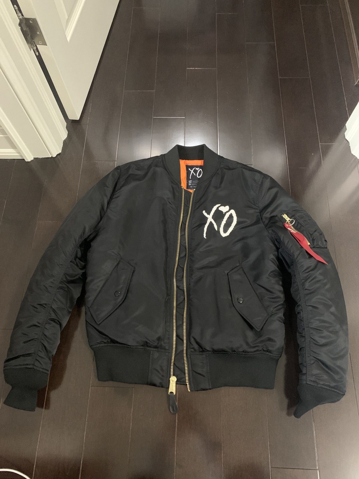 image of Alpha Industries Starboy Bomber in Black, Men's (Size Large)