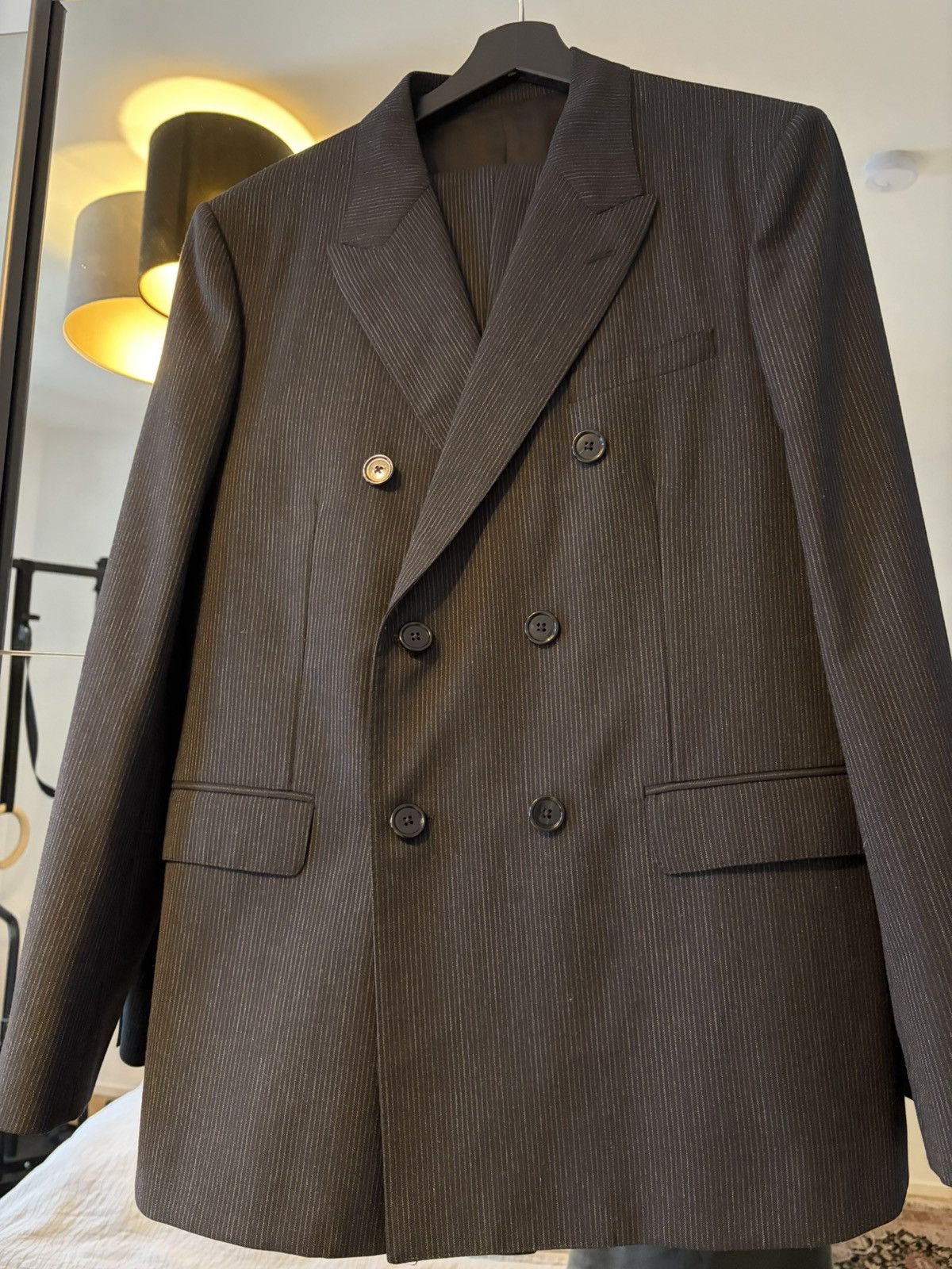 Celine Celine SS24 Carnaby Striped Double Breasted Suit - Size 50R 