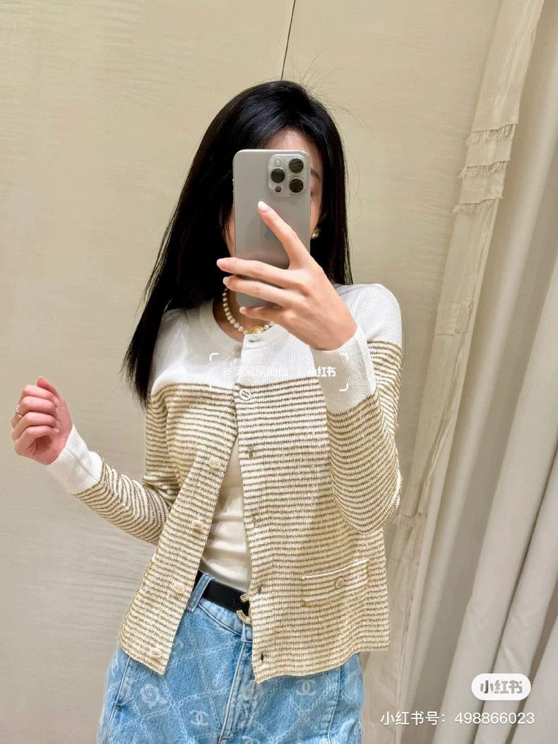 Chanel Chanel Gold two-piece striped cardigan coat Size XS / US 0-2 / IT 36-38 - 6 Thumbnail