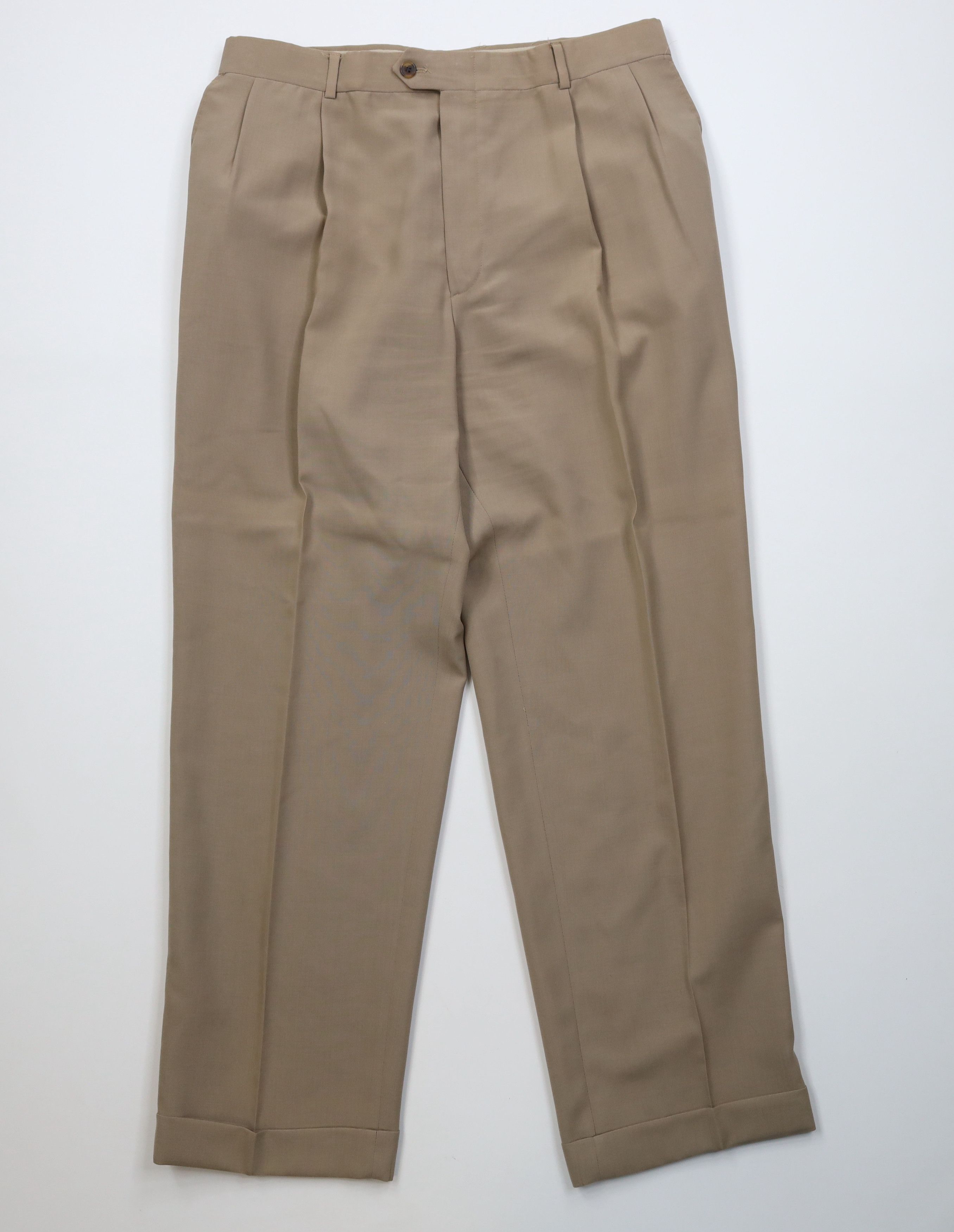 Vintage Vintage 90s Streetwear Gabardine Blend Knit Wide Leg Pants Size US 34 / EU 50 - 1 Thumbnail