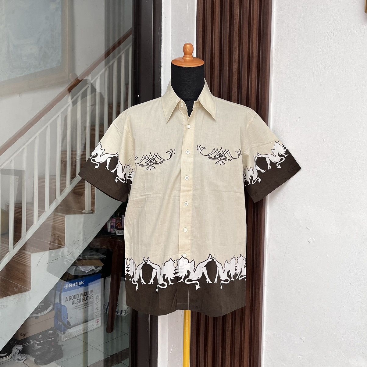 Mambo × Vintage Surf Style Mambo Shirt Cotton "DEVIL WOMAN" Never Worn Size US M / EU 48-50 / 2 - 1 Thumbnail