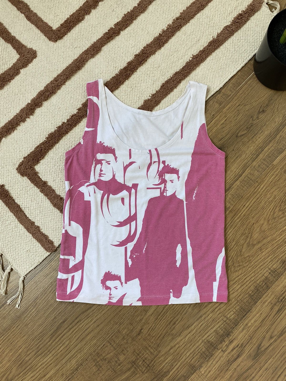 Vintage VINTAGE FACES TATTOO PRINT 1990s TANK TOP Size L / US 10 / IT 46 - 1 Thumbnail
