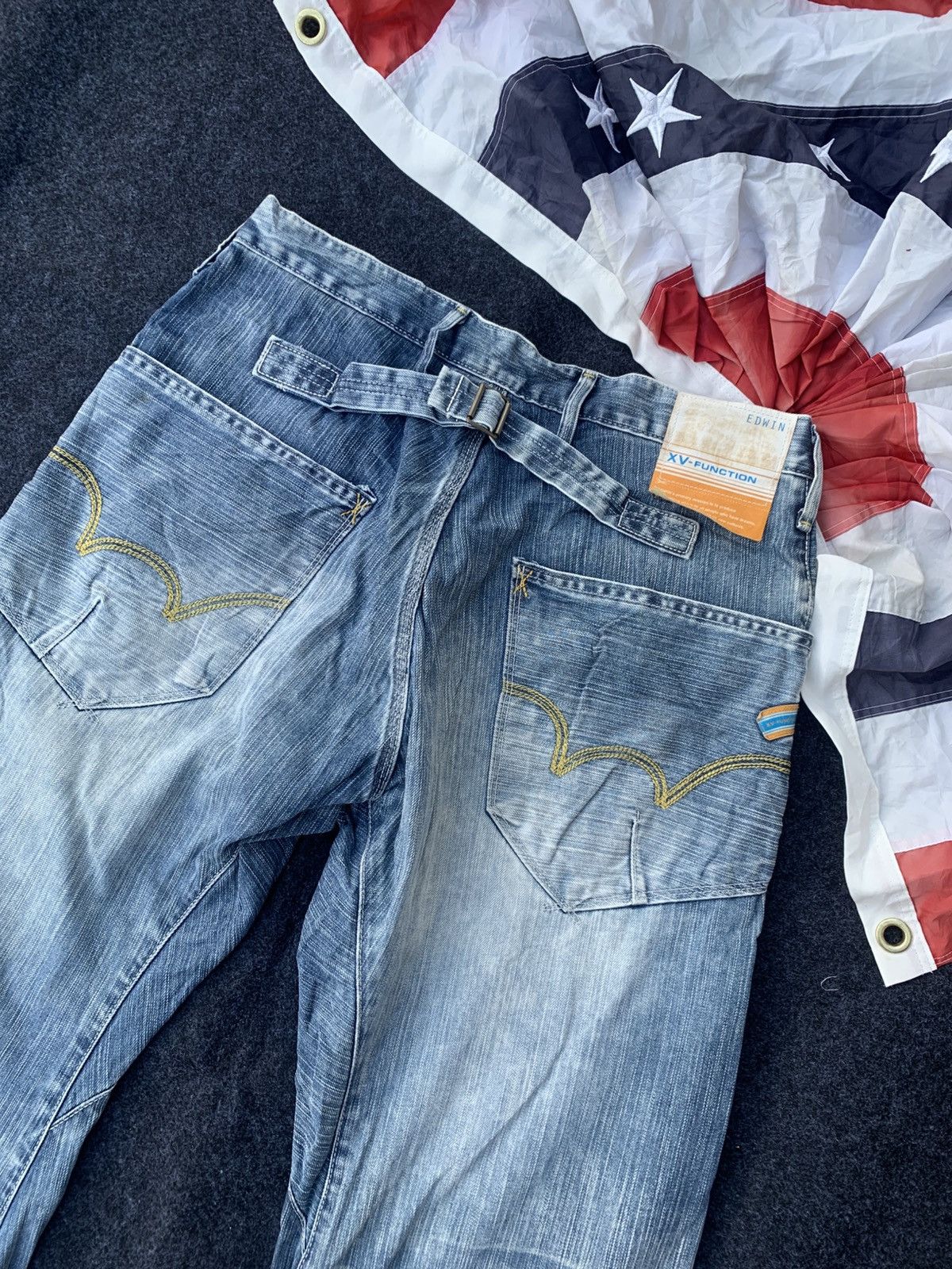 Edwin Edwin XV-Function Denim – Sick Faded Made in Japan 🇯🇵 (29) Size US 33 - 3 Thumbnail