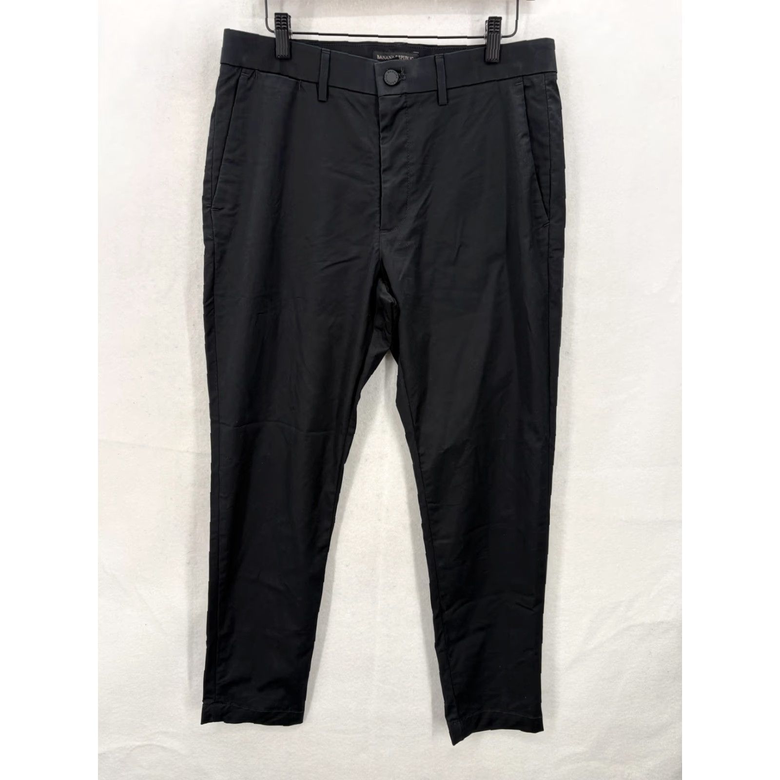 Banana Republic VINTAGE Banana Republic Pants Mens 32x30 Black Chino Slim Stretch Golf Shirt? Size US 32 / EU 48 - 2 Thumbnail