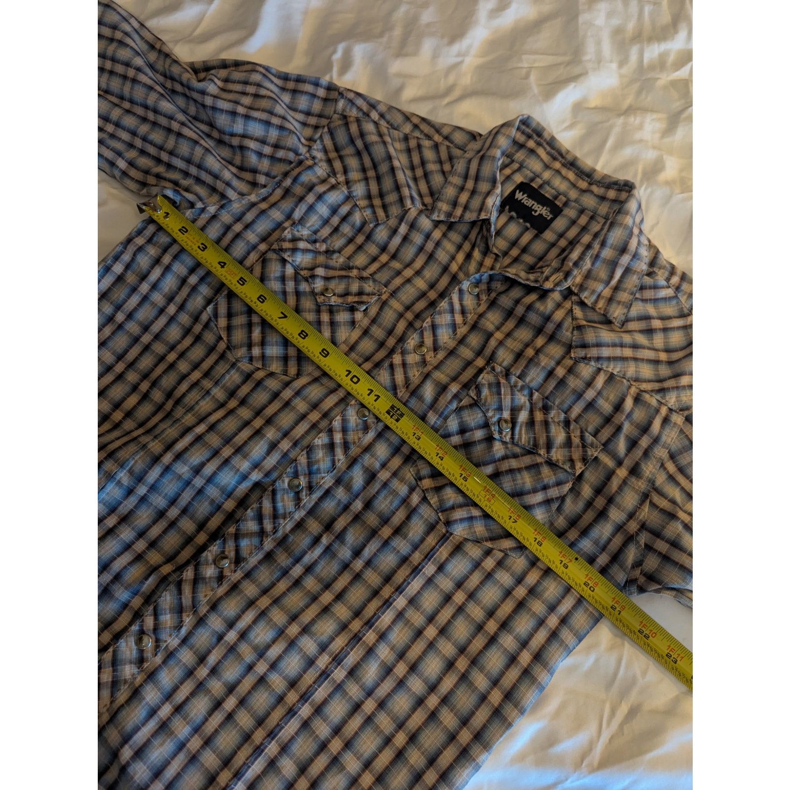 Wrangler Vitg Wrangler Western Plaid Pearl Button Snap Shirt Med 42 Size US M / EU 48-50 / 2 - 11 Thumbnail