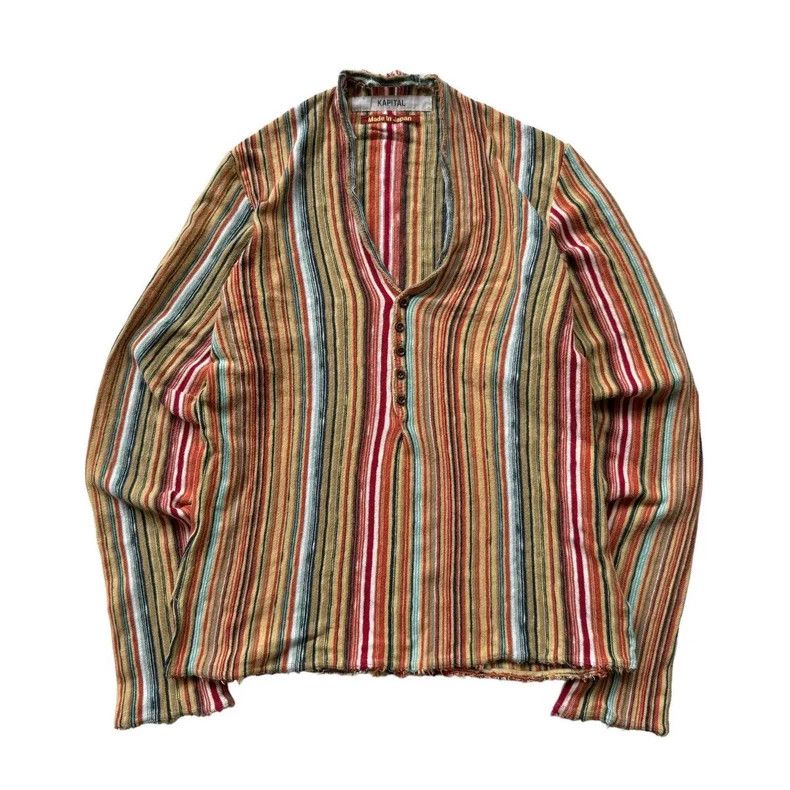 Kapital Vintage Kapital Striped Long Sleeve Shirt Size US M / EU 48-50 / 2 - 1 Thumbnail