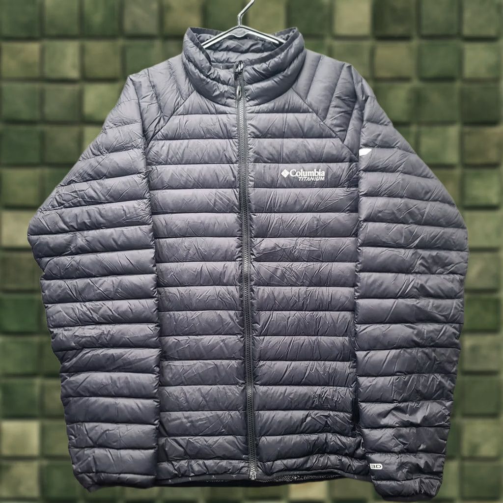 Vintage Columbia Titanium Omni-Heat 3D Down Jacket Mens L Black Puffer Packable Wrist Zipped Pockets 800 Fill Water Resistant Casual Winter Size US L / EU 52-54 / 3 - 1 Thumbnail