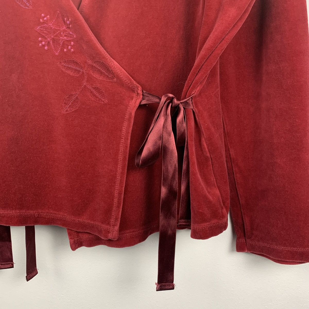 Gudrun Sjoden Velour Cardigan Size M Red Avant Garde