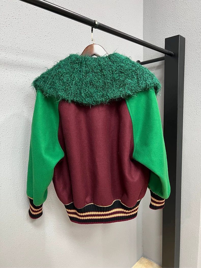 Celine MiuMiu Wool Baseball Jacket with Fur Collar Size US S / EU 44-46 / 1 - 2 Thumbnail