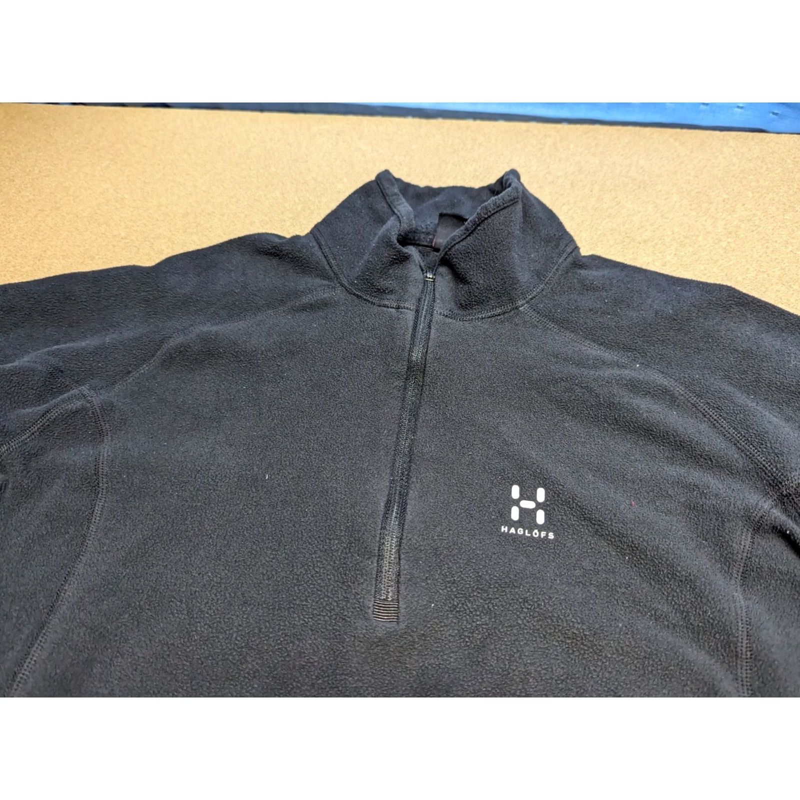 Vintage Haglöfs Womens Fleece Pullover Top Medium Black Athletic Casual 1/4 Zip Thermal Water Resistant Outdoor Sports Polartec Size M / US 6-8 / IT 42-44 - 7 Thumbnail