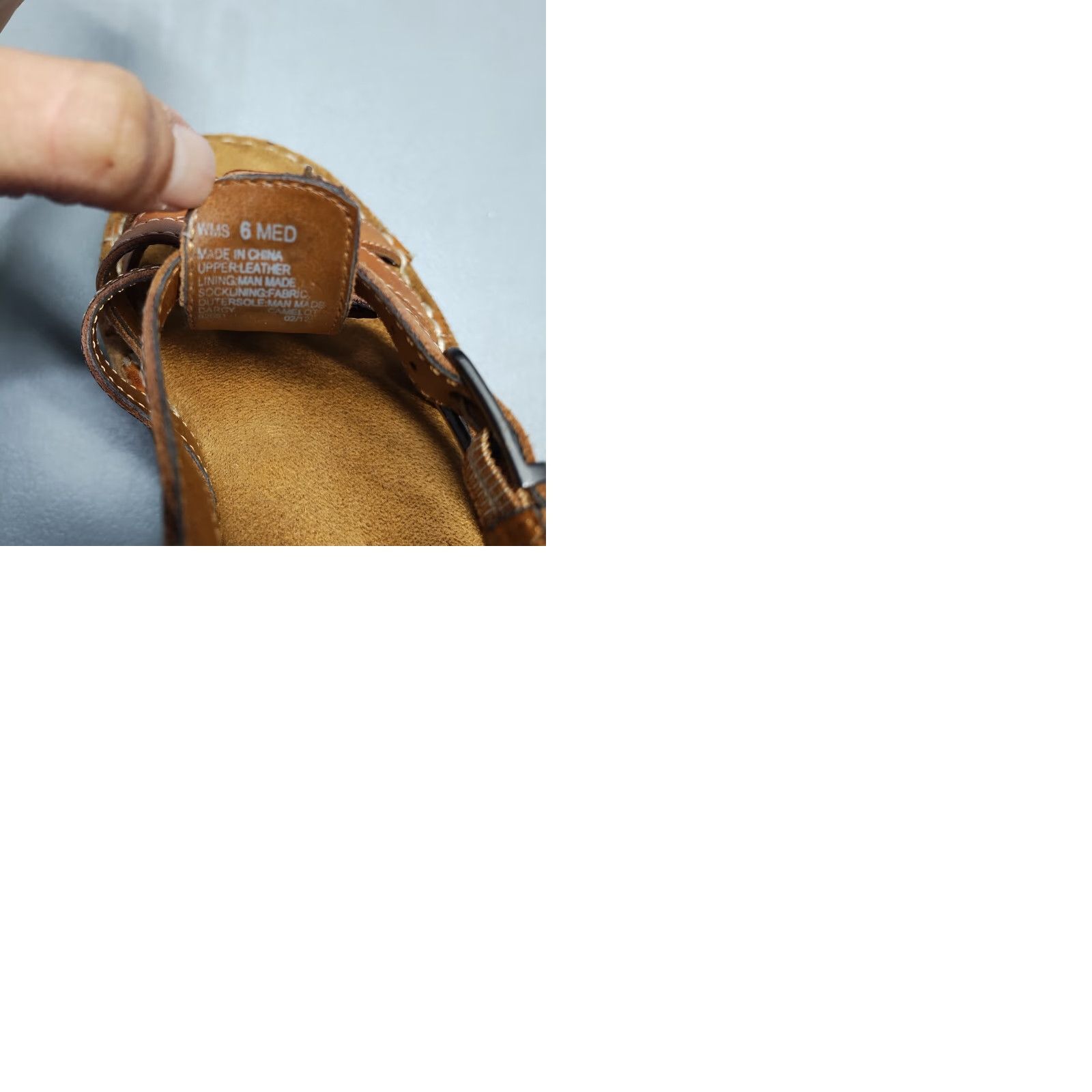 Naturalizer Naturalizer Sandal Women's 6 Brown Leather Slingback Flat - Natural Soul Size US 6 / IT 36 - 9 Thumbnail