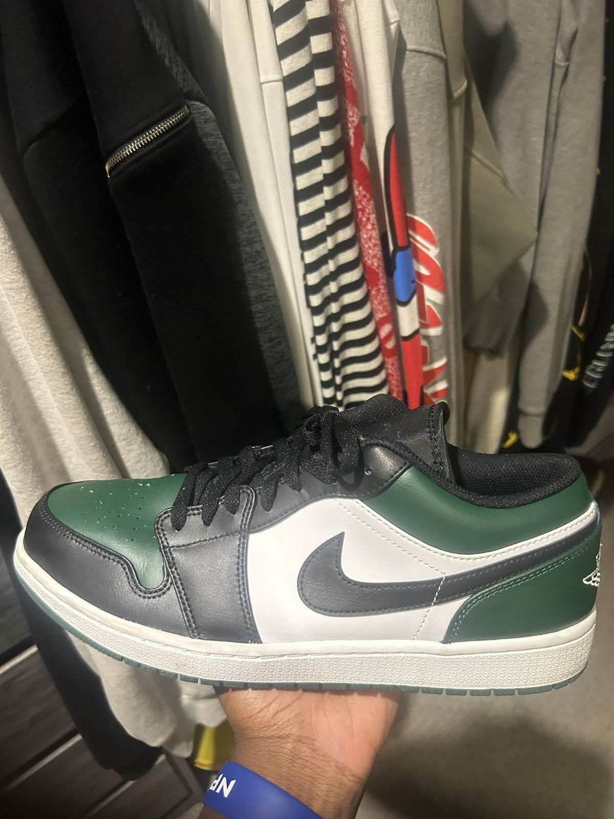 Jordan Brand Jordan 1 low Green Toe Size US 12 / EU 45 - 1 Thumbnail