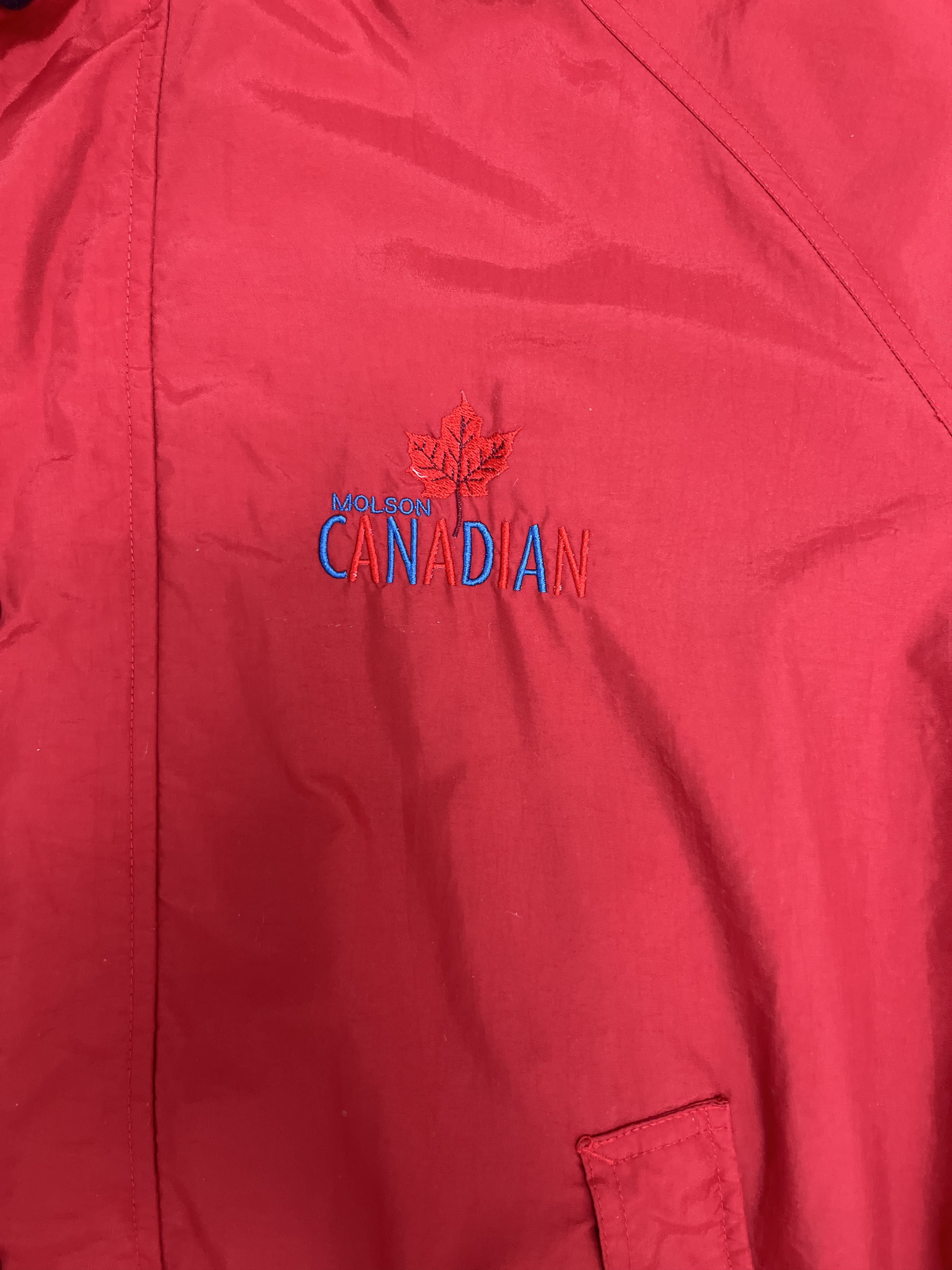 Vintage Molson Canadian Embroidered Vintage Windbreaker Jacket Size US XL / EU 56 / 4 - 2 Thumbnail