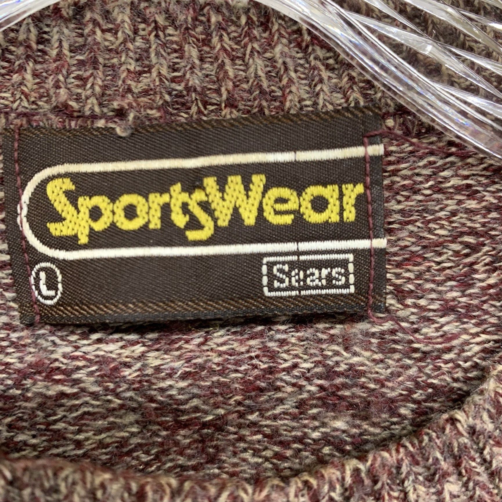 Sears VINTAGE Sears Sweater Large Red 80s Outdoor Pullover Long Sleeve Casual Mens Size US L / EU 52-54 / 3 - 3 Thumbnail
