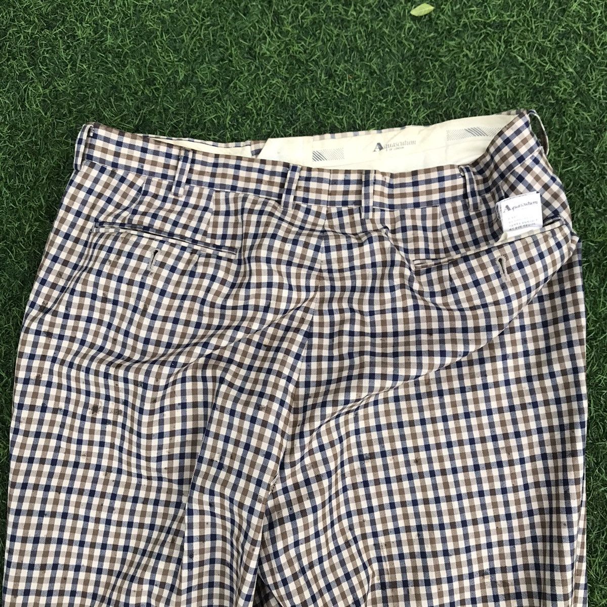 Aquascutum × Other UK × Vintage Aquascutum of london Winster Club Check Trouser Long Pants Size US 34 / EU 50 - 16 Thumbnail